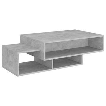 Mesa De Centro Madera De Ingeniería Gris Hormigón 105x55x32 Cm Vidaxl