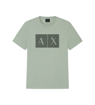 A|X Armani Exchange para hombre. 8NZTCKZ8H4ZU7210 Camiseta Casual verde (S), Algodón, Manga corta