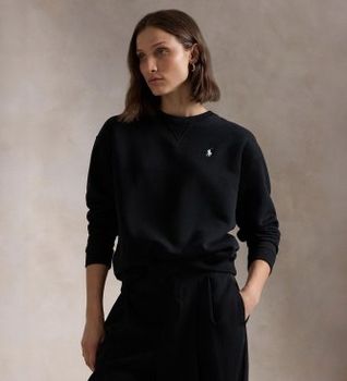 Polo Ralph Lauren para mujer. 211943006003 Jersey Fleece negro (M), Casual, Algodón