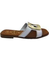 de oh my sandals sandalia plana piel mujer 5565 blanco