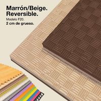 jowy 40 piezas 40 m tatami puzzle 2cm 100x100cm r superficie r5 lineasr marronbeige
