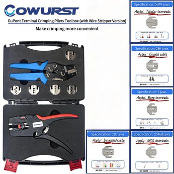 Kit de herramientas portátiles para crimpar cables automotrices SN‑68B, 5 matrices intercambiables + pelacables automático para crimpar terminales de automóviles