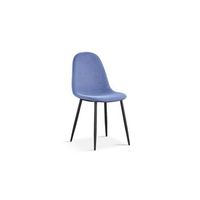 silla boi terciopelo azul claro