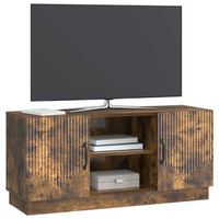 mueble de tv  mueble de salon  gabinete de tv roble ahumado 102 x 345 x 47 cm