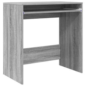 Escritorio | Mesa De Trabajo Gris Sonoma 77.5 X 43 X 79 Cm Madera De Ingeniería