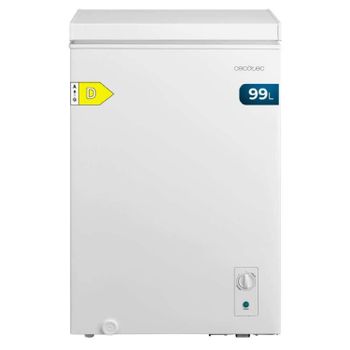 Cecotec Congelador Horizontal 99L Bolero CoolMarket Chest 99M White D. Cesta con Asas, Control Mecánico LED