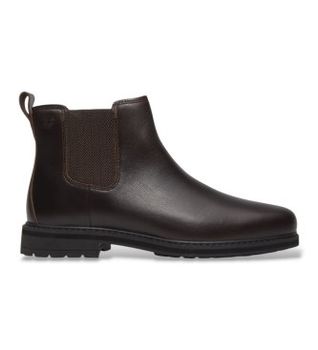 Timberland para hombre. TB0A42PGW011 Botines de piel Chelsea Stormbucks marrón oscuro (47.5), Plano, Ninguno, Casual