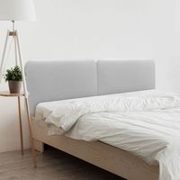 dhome cabecero tapizado liso redondeado polipiel para pared acusticos cabeceros absorbentes cabezal cama dormitorio turquesa 190cm dual