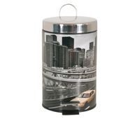 cubo de basura 3l con tapa msv new york de acero inoxidable 165 x 256 cm