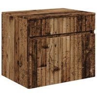 mueble de bano montado en la pared madera envejecida vidaxl
