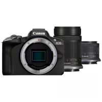 canon eos r50 242mp wifi  objetivo rf-s 18-45mm is stm  objetivo rf-s 55-210mm is stm