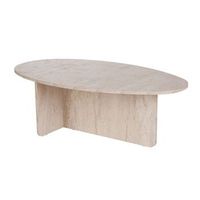 mesa de centro borneo wellhome acabado travertino 120x65x40cm