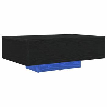Mesa De Café | Mesa De Centro Roble Negro 85 X 55 X 31 Cm Madera De Ingeniería