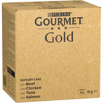 Purina Gourmet Gold 96 x 85 g - Jumbopack - Tartelette: Buey, pollo, atún y salmón