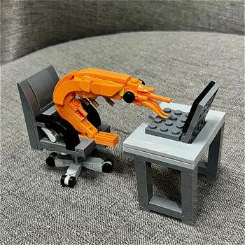 Bloques de Construcción MOC, Modelo de Camarón, Muñeco de Celebridad de Internet, Imitación Creativa, Regalo, Regalo de Navidad