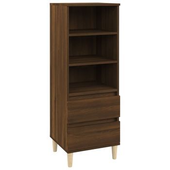 Aparador Alto Madera Contrachapada Roble Marrón 40x36x110 Cm