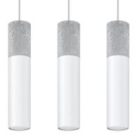 lampara de techo blancogris aceroconcreto alt 90 cm