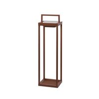 zafferano - farol solar para el hogar de 2 led 564 cm lampara de pared y mesa de 2 w con bateria y sensor crepuscular - corten