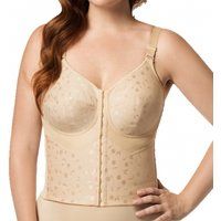 jacquard posture front-closing longline bra