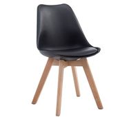 silla de comedor borneo v2 simil cuero negro 415x48x84 cm