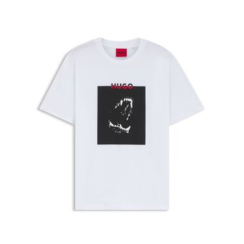 Hugo Red Camiseta de algodón de calidad 50542734-100