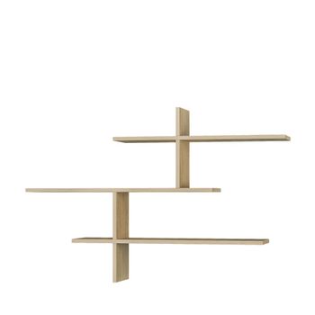 Estantería de pared de madera l123cm - madera clara