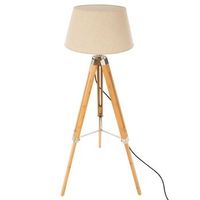 lampara de pie tripode runo bambu blanco marfil h145cm