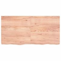 tablero mesa  tablero escritorio madera roble tratada marron claro 120x60x2-6 cm
