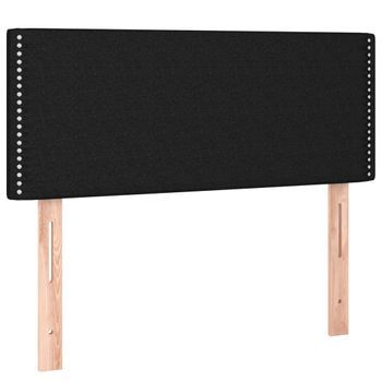 Cabecero Cama Mueble De Dormitorio Con Led De Tela 100 X 5 X 78/88 Cm Negro M02_0001130