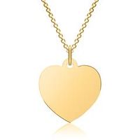 cadena de plata con colgante dorado grabable