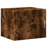 armario de pared madera ingenieria roble ahumado 50x425x40 cm vidaxl