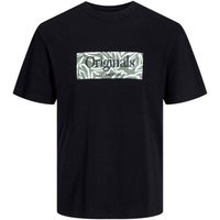 jack  jones camiseta 12250436 jorlafayette branding tee ss crew neck black para hombre
