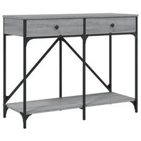 mesa consola madera de ingenieria gris sonoma 100x39x785 cm vidaxl