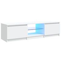 mueble tv  mueble de salon  armario tv con luces led blanco 140x40x355 cm