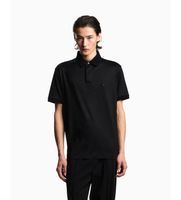 emporio armani para hombre em004588af10017 polo con microaguila abombada negro l casual manga corta lyocell