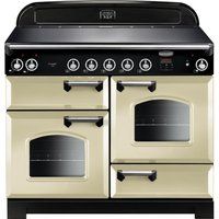 rangemaster classic 110 cm electric induction range cooker - cream  chrome cream