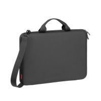 funda protectora rigida rivacase 5130 para portatil 153 resistente a golpes y agua negra con asa y tirante extraible