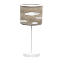 sobremesa odra 1xe14 blancomadera gris 42x17x17 cm marca fabrilamp