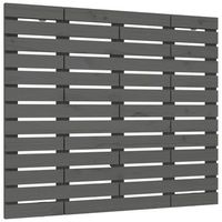 cabecero de cama de pared  panel de cabecera madera maciza pino gris 146x3x915