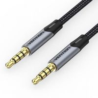 cable estereo vention baqhg jack 35mm macho a macho 15m gris contactos oro
