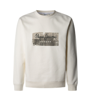 pepe jeans para hombre pm582842 sudadera dalter blanco s casual algodon sostenible