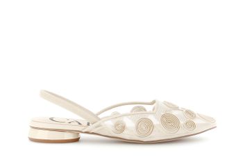 zapato destalonado con bordado cornely beige
