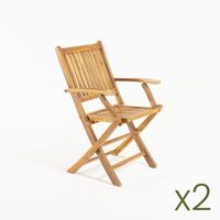 pack 2 sillones de jardin teca plegables madera teca grado a medidas 51x60x85 cm tratamiento al agua aplicado sillas de teka para comedor silla de terraza