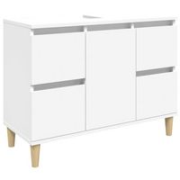 armario para lavabo  mueble de lavabo madera contrachapada blanco 80x33x60 cm