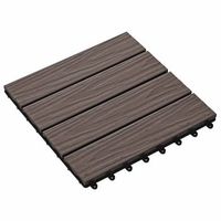 tile de decking diseno 3d 11 uds marron oscuro 30 x 30 cm wpc vidaxl