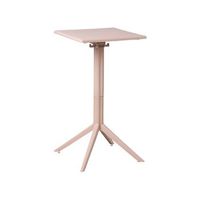 mesa de balcon sintetica con tablero abatible resistente al aire libre exterior beige lemnos