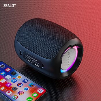 Altavoz Bluetooth Portátil ZEALOT-S53, 10 Horas de Duración, Sonido Super Potente de 10W, Resistente al Agua IPX6, para Teléfono, Tarjeta TF, USB