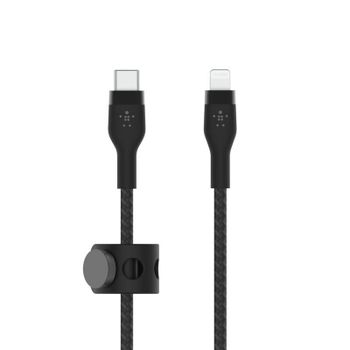 Cable Belkin BoostCharge Pro Flex USB-C a Lightning 3 m Negro