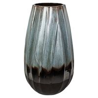 florero ondulado ceramica bitono