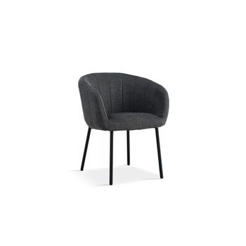 Silla Sevilla Tela Gris Oscuro, Dimensiones H79 X L57 X P62, Ideal Para Tu Cocina O Comedor